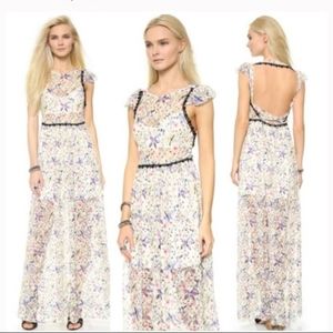 Free People cherry blossom maxi dress